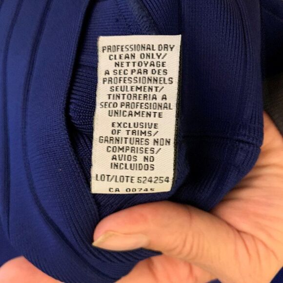 JS Collection bandage dress, cobalt blue, Sz 14, cold shoulder, body con, EUC - Picture 5 of 14